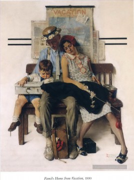 ノーマン・ロックウェル 休暇中の家族の家 Oil Paintings
